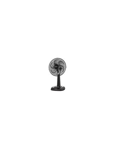 VENTILADOR DE SOBREMESA MONDIAL TURBO FAN 40W 6 ASPAS 30CM 3 VELOCIDADES OSCILANTE SILENCIOSO NEGRO V63