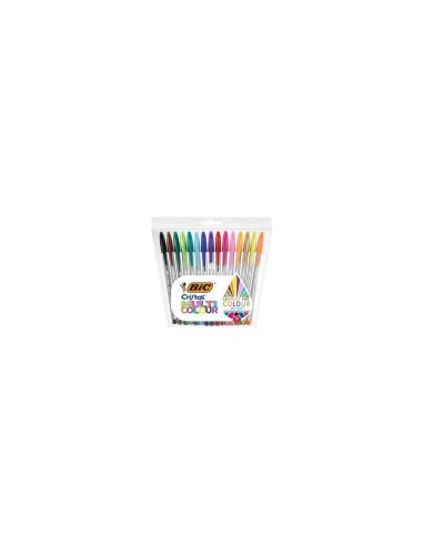 BLISTER DE 15 UNIDADES BOLIGRAFO BIC CRISTAL MULTICOLOUR PUNTA 1.6MM ANCHO DE LINEA 0.42MM COLORES SURTIDOS 964899