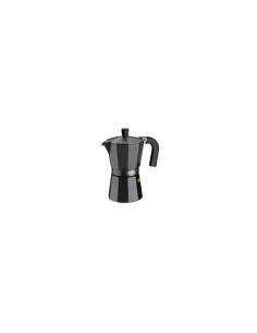 CAFETERA MONIX VITRO NOIR CAPACIDAD 3 TAZAS ALUMINIO CON RECUBRIMIENTO ANTIADHERENTE MANGO ERGONOMICO EXTERIOR MATE INTERIOR SIN