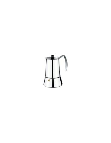 CAFETERA MONIX ETERNA 6 TAZAS MANGO ASAS ACERO INOXIDABLE EXTERIOR BRILLANTE APTO PARA TODO TIPO DE COCINAS M630006