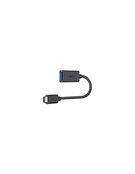 ADAPTADOR BELKIN USB 3.0 USB TIPO-C MACHO A USB TIPO-A HEMBRA NEGRO F2CU036BTBLK