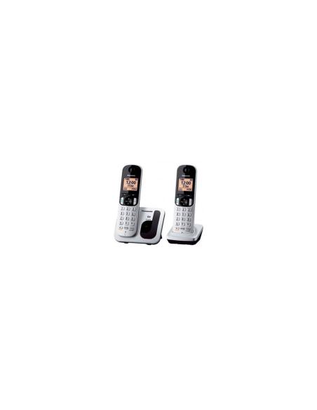 TELEFONO INALAMBRICO DECT PANASONIC PACK DUO IDENTIFICACION LLAMADAS AGENDA COMPARTIDA PANTALLA 4.1CM GRIS NEGRO KX-TGC212PL/SPS