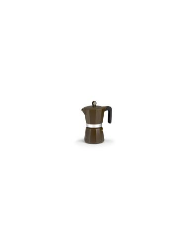 CAFETERA MONIX INDUCTION CREAM CAPACIDAD 6 TAZAS ALUMINIO M671006