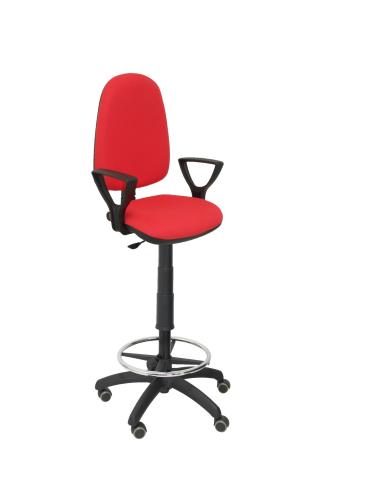 TABURETE AYNA BRAZOS FIJOS RUEDAS DE PARQUE BALI ROJO T04CPBALI350BGOLFRP