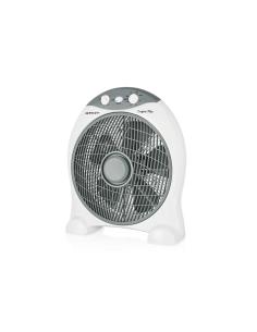 VENTILADOR DE SUELO ORBEGOZO BOX FAN BF 1030 45W ASPAS 30CM 3 VELOCIDADES SEGURIDAD ANTIVUELCO BLANCO 17426