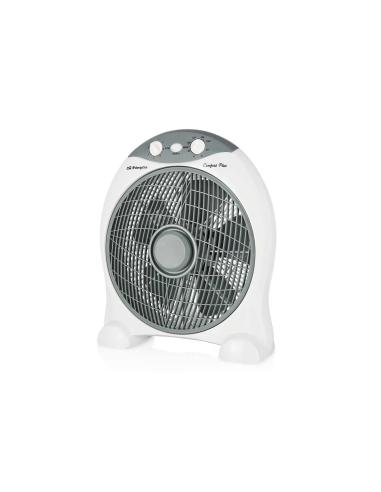 VENTILADOR DE SUELO ORBEGOZO BOX FAN BF 1030 45W ASPAS 30CM 3 VELOCIDADES SEGURIDAD ANTIVUELCO BLANCO 17426