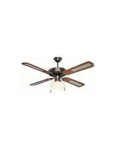 VENTILADOR DE TECHO CON LUZ ORBEGOZO CL 06132 M 60W 132CM 4 PALAS REVERSIBLES 3 VELOCIDADES ORO VIEJO 12195
