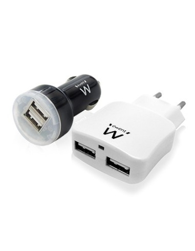 CARGADOR EWENT KIT COCHE CASA EW1206