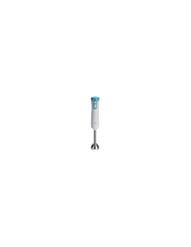 Batidora jata 400w pulsador pie acero inoxidable desmontable 2 pulsadores 2 velocidades asa ergonomica blanco azul BT124