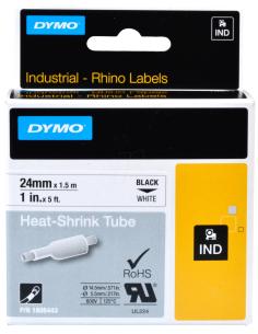Cinta dymo etiquetas para tubos termorretractiles ind negro sobre amarillo multicolor 1805443