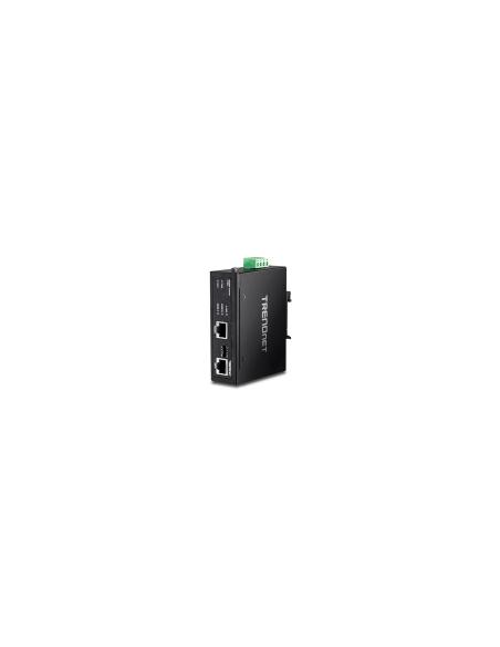 Trendnet adaptador e inyector de PoE Ethernet rápido, Gigabit Ethernet Negro
