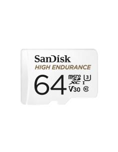 Memoria microsdxc sandisk high endurance flash 64gb UHS-I class 3 v30 blanco SDSQQNR-064G-GN6IA