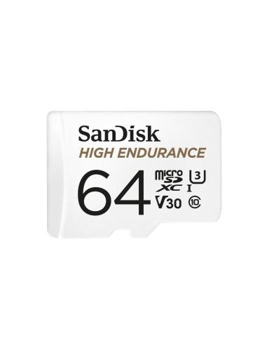 Memoria microsdxc sandisk high endurance flash 64gb UHS-I class 3 v30 blanco SDSQQNR-064G-GN6IA