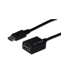 ASSMANN Electronic AK-340403-001-S Adaptador de cable video DisplayPort macho a VGA hembra 0.15m negro
