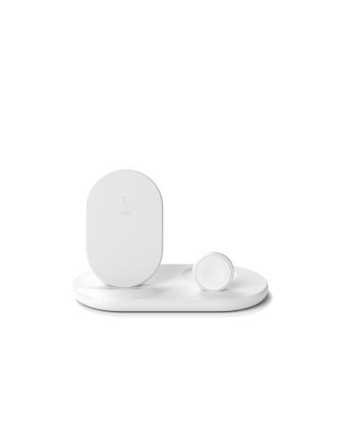 Belkin Cargador inalambrico 3 en 1 led blanco