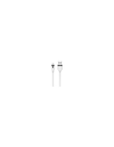 Muvit cable de conector Lightning 1 m Gris, Blanco
