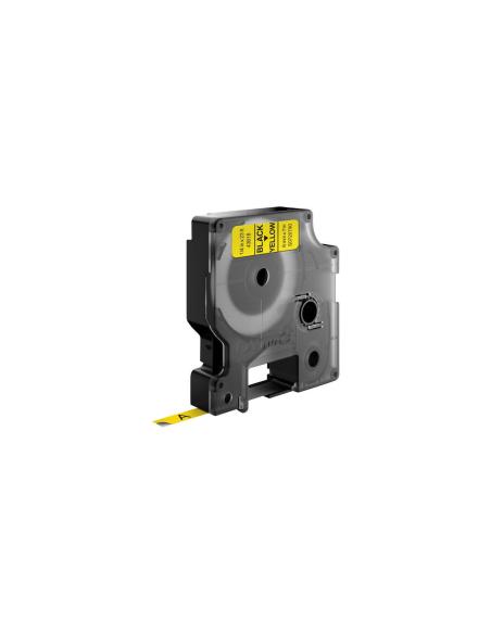 Dymo D1 Etiquetas estandar negro sobre amarillo 6mm x 7m poliester