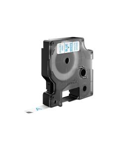 Dymo D1 Etiquetas estandar azul sobre blanco 9mm x 7m poliester
