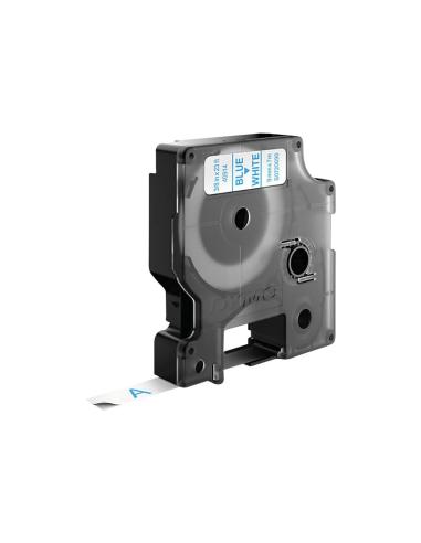 Dymo D1 Etiquetas estandar azul sobre blanco 9mm x 7m poliester
