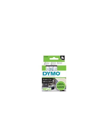 Dymo D1 Etiquetas estandar azul sobre blanco 9mm x 7m poliester