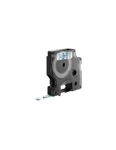 Dymo D1 Etiquetas estandar negro sobre transparente 9mm x 7m poliester