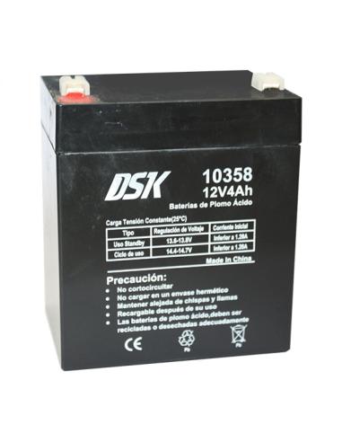 DSK bateria de plomo acido 12v 4ah negro