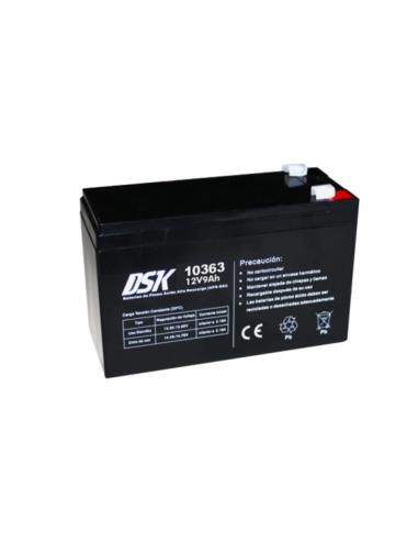 DSK bateria de plomo acido alta descarga UPS SAI 12v 9ah negro