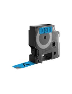 DYMO D1 - Etiquetas estándar - Negro sobre azul - 19mm x 7m
