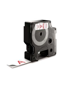 DYMO D1 - Etiquetas estándar - Rojo sobre blanco - 19mm x 7m