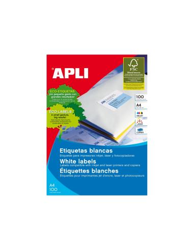 Apli 01271 Etiqueta de impresora A4 blanco