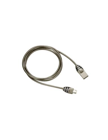 Canyon Cable USB A/Micro-USB A 1 m Negro, Gris