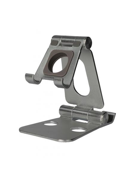 KSIX Soporte Sobremesa Swivel Giratorio Aluminio para SmartPhones Tablet Smartwatch