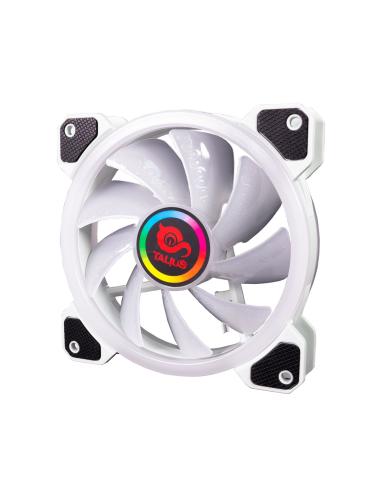 TALIUS Ventilador caja RGB Iris 16Led 12cm Blanco