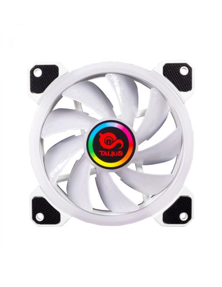 TALIUS Ventilador caja RGB Iris 16Led 12cm Blanco