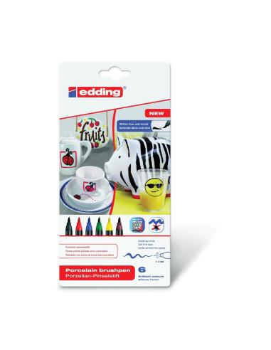 Edding 4200 Negro, Azul, Marrón, Verde, Rojo, Amarillo 6 pieza(s)