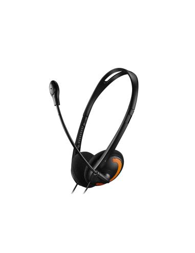 Canyon CNS-CHS01BO auricular y casco Auriculares Alámbrico Diadema Juego Negro, Naranja