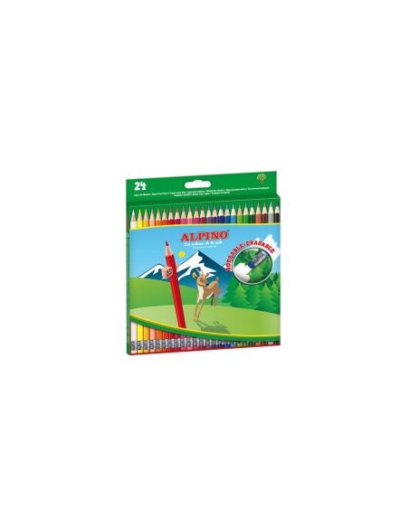 Alpino AL013658 lápiz de color Negro, Azul, Burdeos, Bronce, Marrón, Coral, Verde, Azul claro, Verde claro, Rosa claro, Cal, Cao