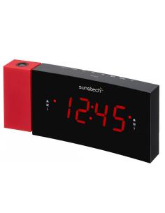 Sunstech FRDP3 Reloj Digital Negro, Rojo