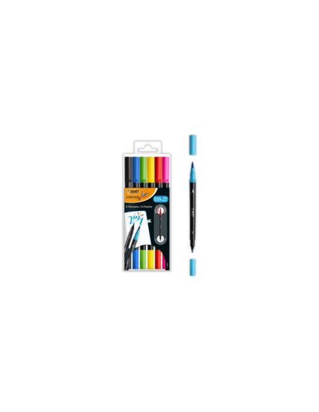 BIC Intensity Dual Tip rotulador Negro, Azul, Verde, Púrpura, Rojo, Amarillo 6 pieza(s)