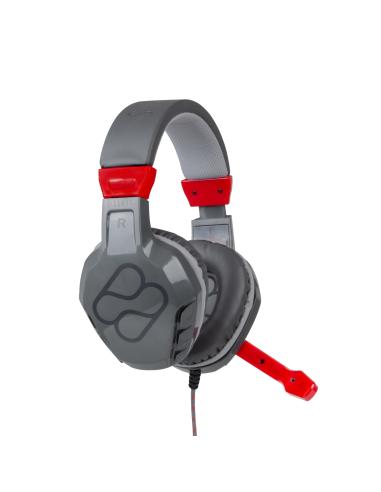 FR-TEC Samus Auriculares Alámbrico Diadema Juego Negro, Gris, Rojo