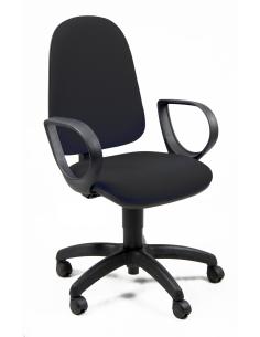 UNISIT Silla Operativa Contacto Permanente JusB Reposabrazos incluidos negra