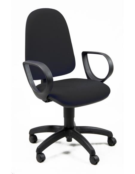 UNISIT Silla Operativa Contacto Permanente JusB Reposabrazos incluidos negra