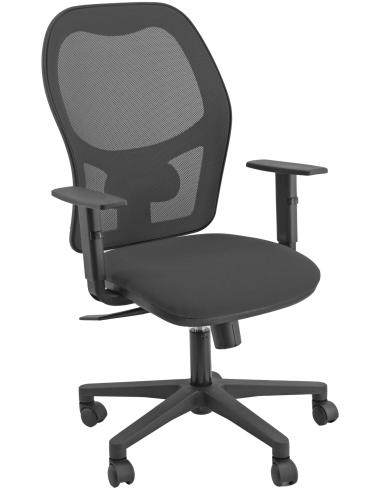 UNISIT Silla Administrativa Sincro HUBBLE  Reposabrazos ajustables negra