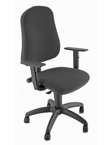 UNISIT Silla Administrativa Contacto Permanente SIMPEL negra Reposabrazos ajustables