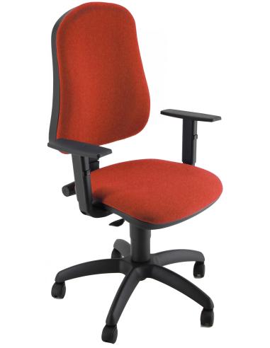 UNISIT Silla Administrativa Contacto Permanente SIMPEL roja Reposabrazos ajustables