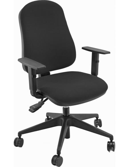 UNISIT Silla Administrativa Sincro SIMPEL negra Reposabrazos ajustables