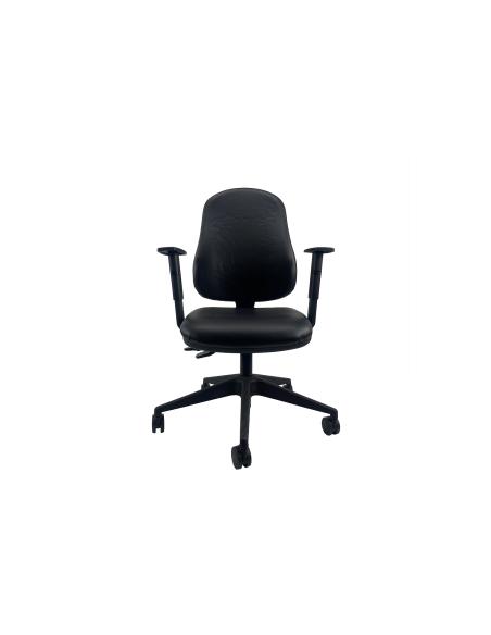 UNISIT Silla Administrativa Sincro SIMPEL negra Reposabrazos ajustables
