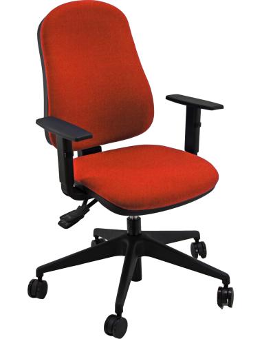 UNISIT Silla Administrativa Sincro SIMPEL roja Reposabrazos ajustables