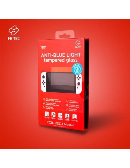 FR-TEC Anti Blue Light Protector Cristal Templado para Nintendo Switch Oled