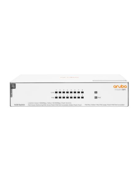 Hewlett Packard Enterprise Aruba Instant On 1430 8G Class4 PoE 64W No administrado L2 Gigabit Ethernet (10/100/1000) EnergÍ­a so